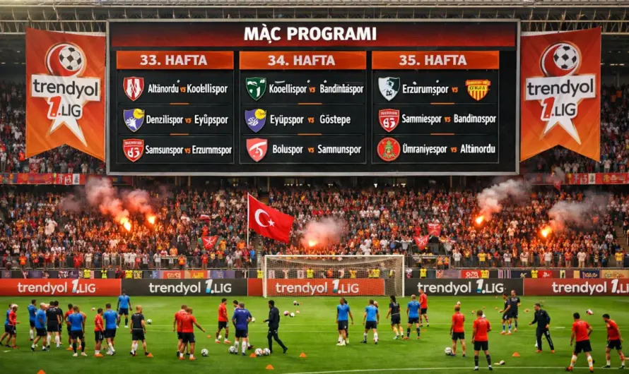 Trendyol 1. Lig’de 33, 34 ve 35. Hafta Maç Takvimi Belirlendi